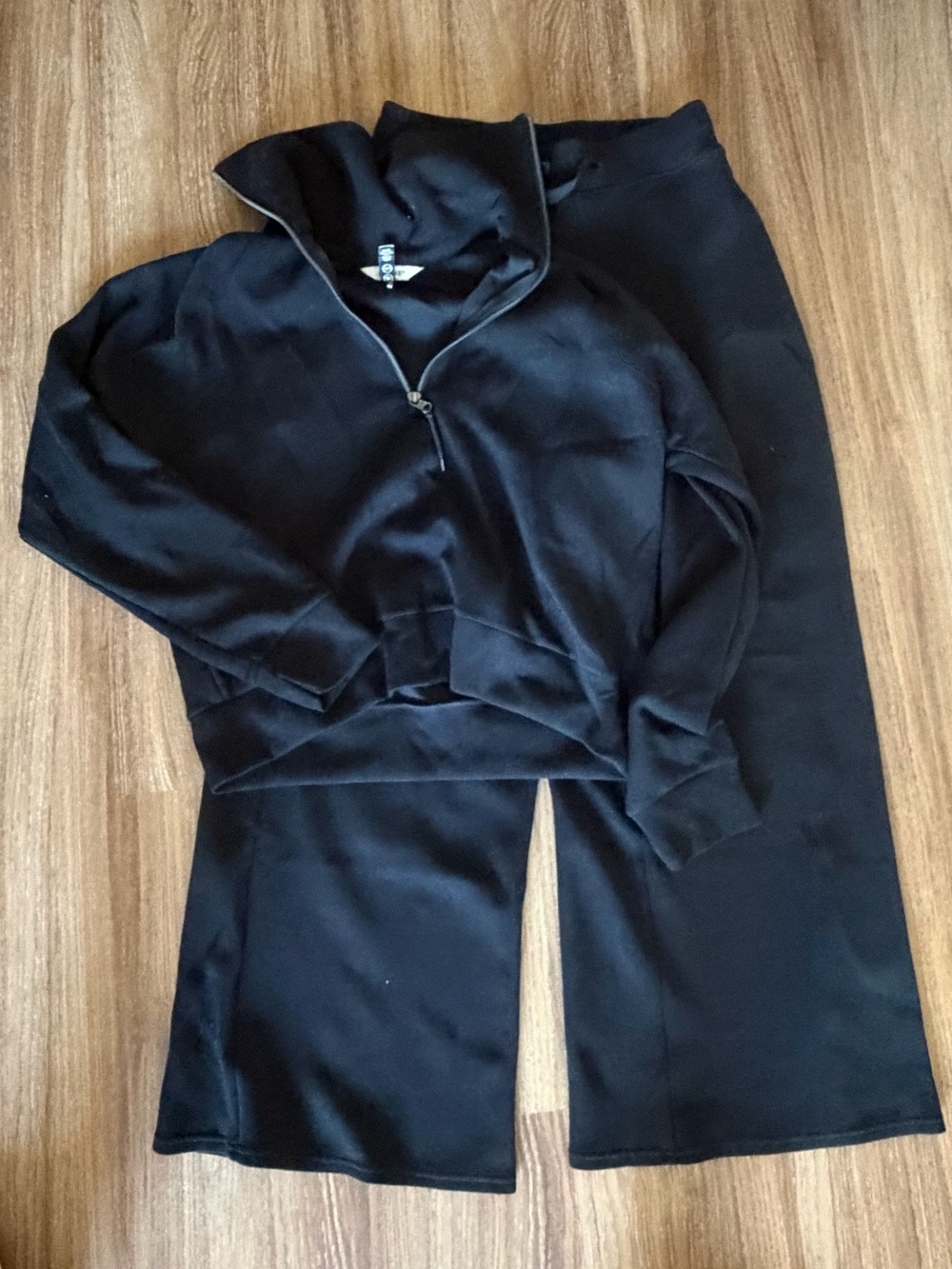 SPANX Black Half-Zip Track Pullover
